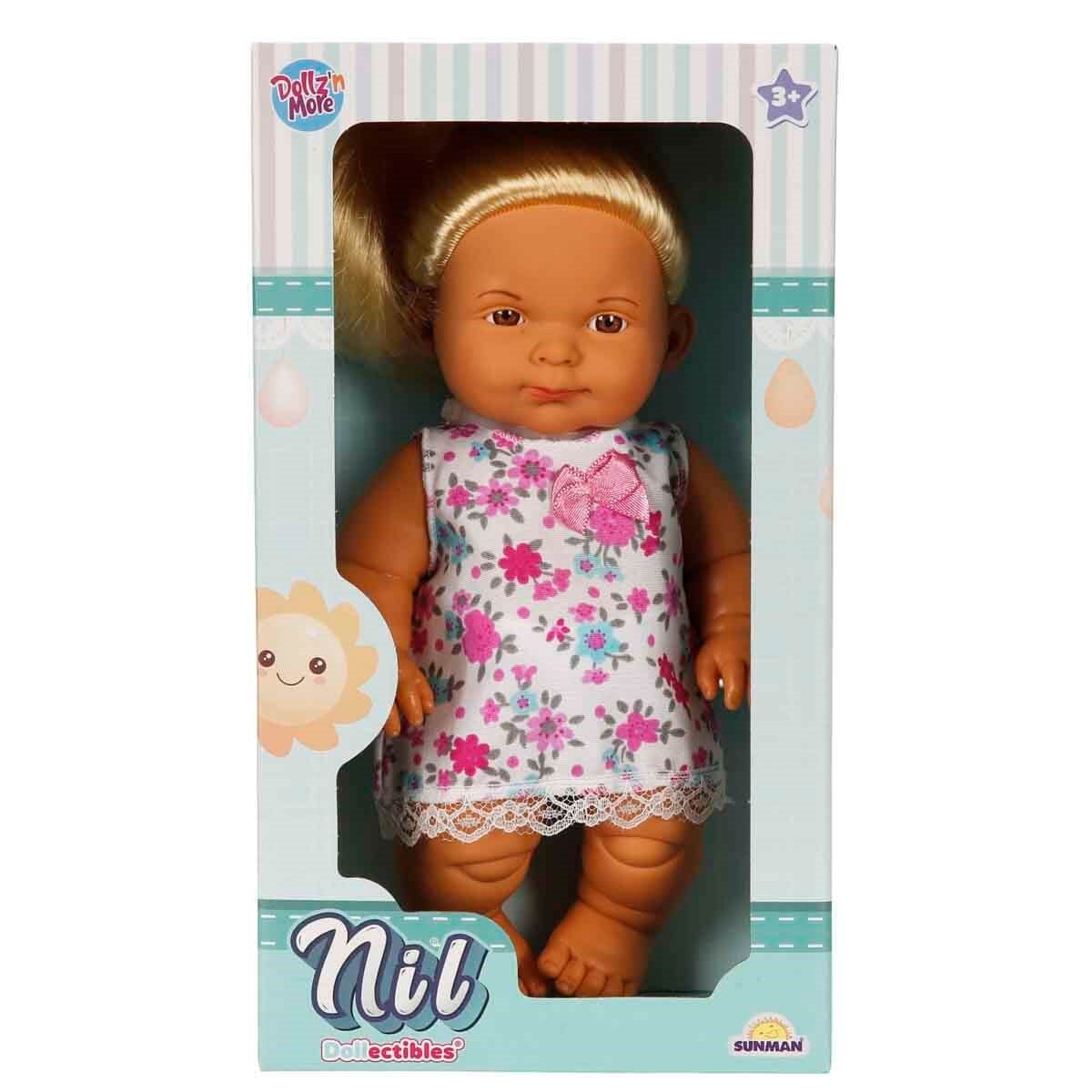Dollz n More Nil Bebek 23 Cm Sarışın Çiçekli Elbise Tebessüm Eden - Roket Oyuncak