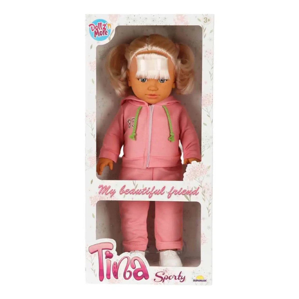 Dollz n More Tina Sporty Bebek 45 Cm Açık Pembe Eşofmanlı - Roket Oyuncak