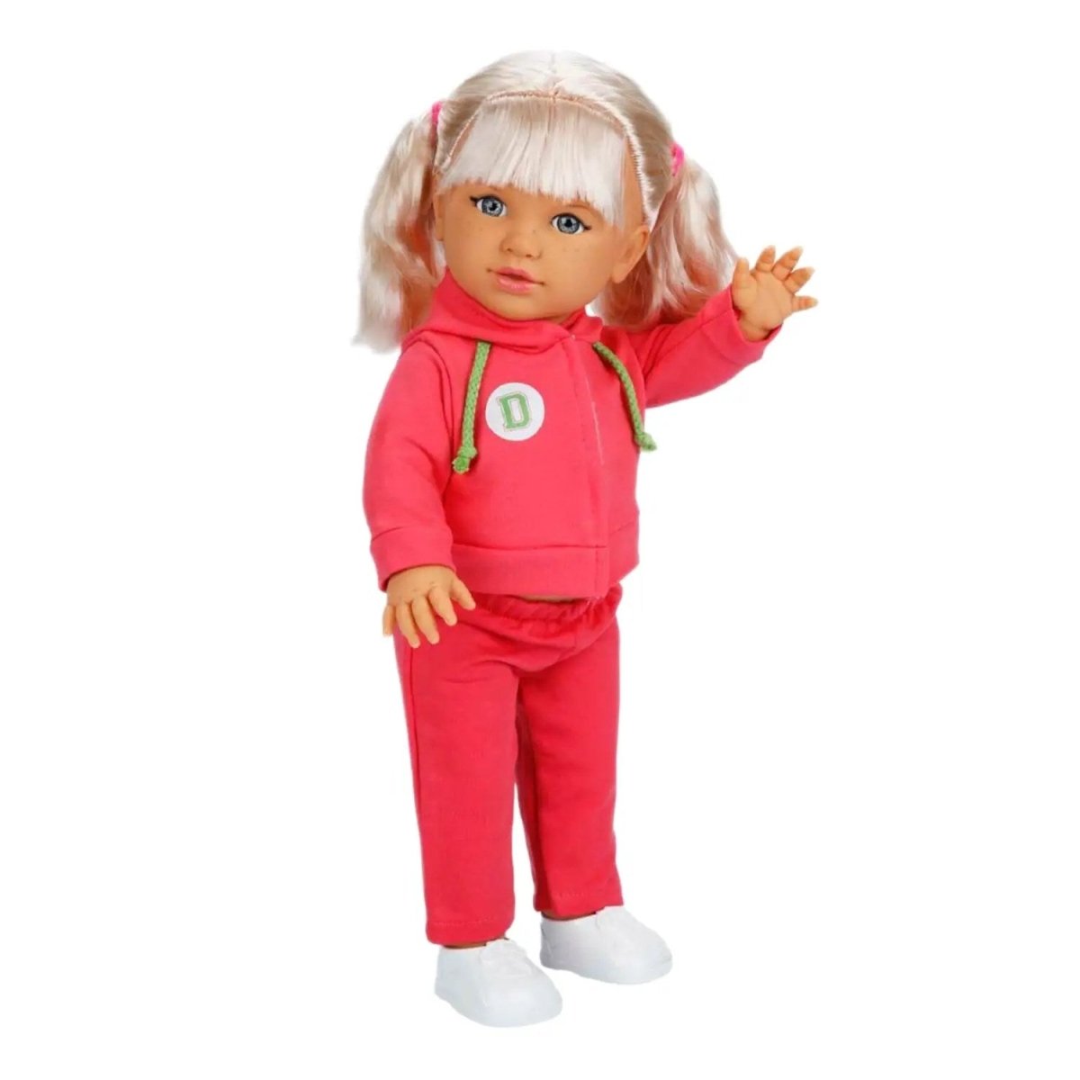 Dollz n More Tina Sporty Bebek 45 Cm Koyu Pembe Eşofmanlı - Roket Oyuncak