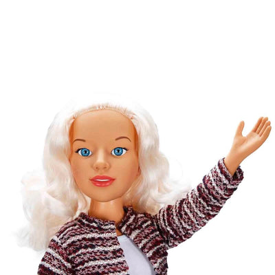 Dollz n More Yürüyüş Arkadaşım Clara Classic 80 cm Boyunda, Şık Kıyafetli Büyük Boy Yürüyüş Bebeği - Roket Oyuncak