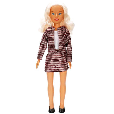 Dollz n More Yürüyüş Arkadaşım Clara Classic 80 cm Boyunda, Şık Kıyafetli Büyük Boy Yürüyüş Bebeği - Roket Oyuncak
