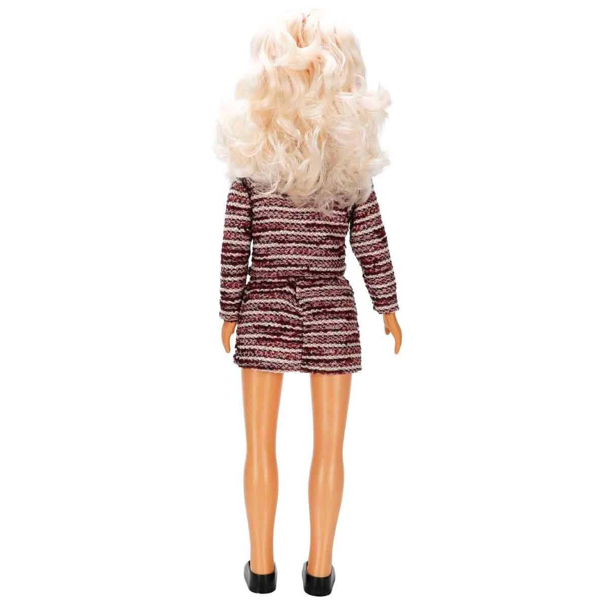 Dollz n More Yürüyüş Arkadaşım Clara Classic 80 cm Boyunda, Şık Kıyafetli Büyük Boy Yürüyüş Bebeği - Roket Oyuncak