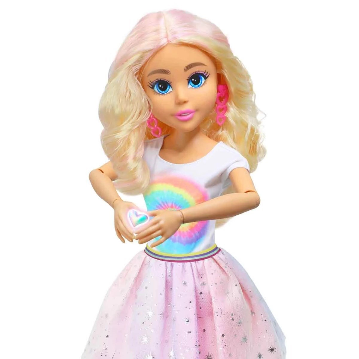 Dreameez Moda Bebeği 71 cm Boyunda, Hareketli Eklemli ve Özel Küpe Aksesuarlı Dev Prenses - Roket Oyuncak