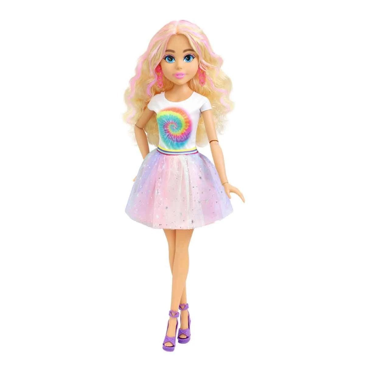 Dreameez Moda Bebeği 71 cm Boyunda, Hareketli Eklemli ve Özel Küpe Aksesuarlı Dev Prenses - Roket Oyuncak