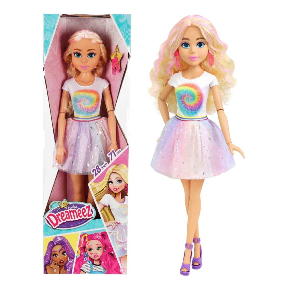 Dreameez Moda Bebeği 71 cm Boyunda, Hareketli Eklemli ve Özel Küpe Aksesuarlı Dev Prenses - Roket Oyuncak