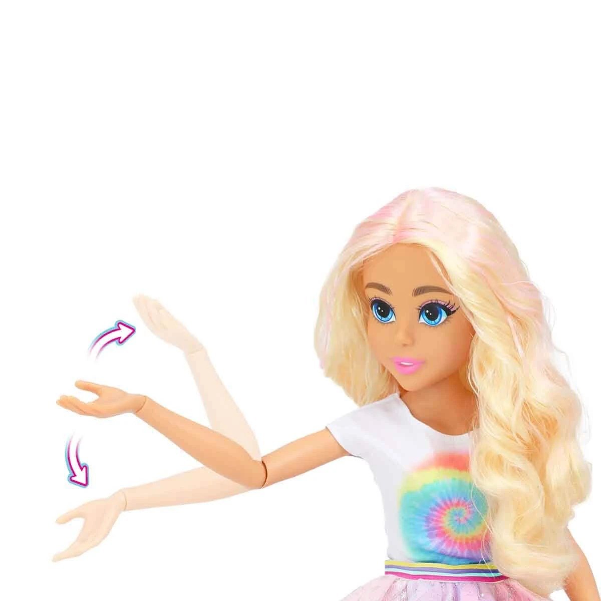 Dreameez Moda Bebeği 71 cm Boyunda, Hareketli Eklemli ve Özel Küpe Aksesuarlı Dev Prenses - Roket Oyuncak