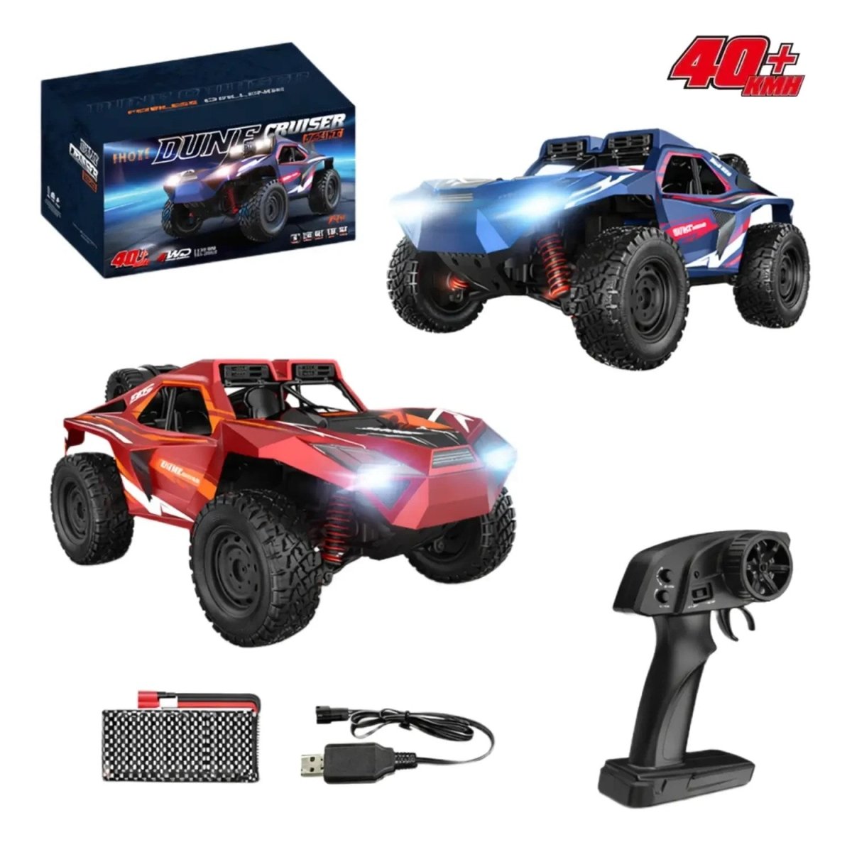 Dune Cruiser Racing 1:16 4x4 Uzaktan Kumandalı Off - Road Araba (40 KM/H) Mavi - Roket Oyuncak