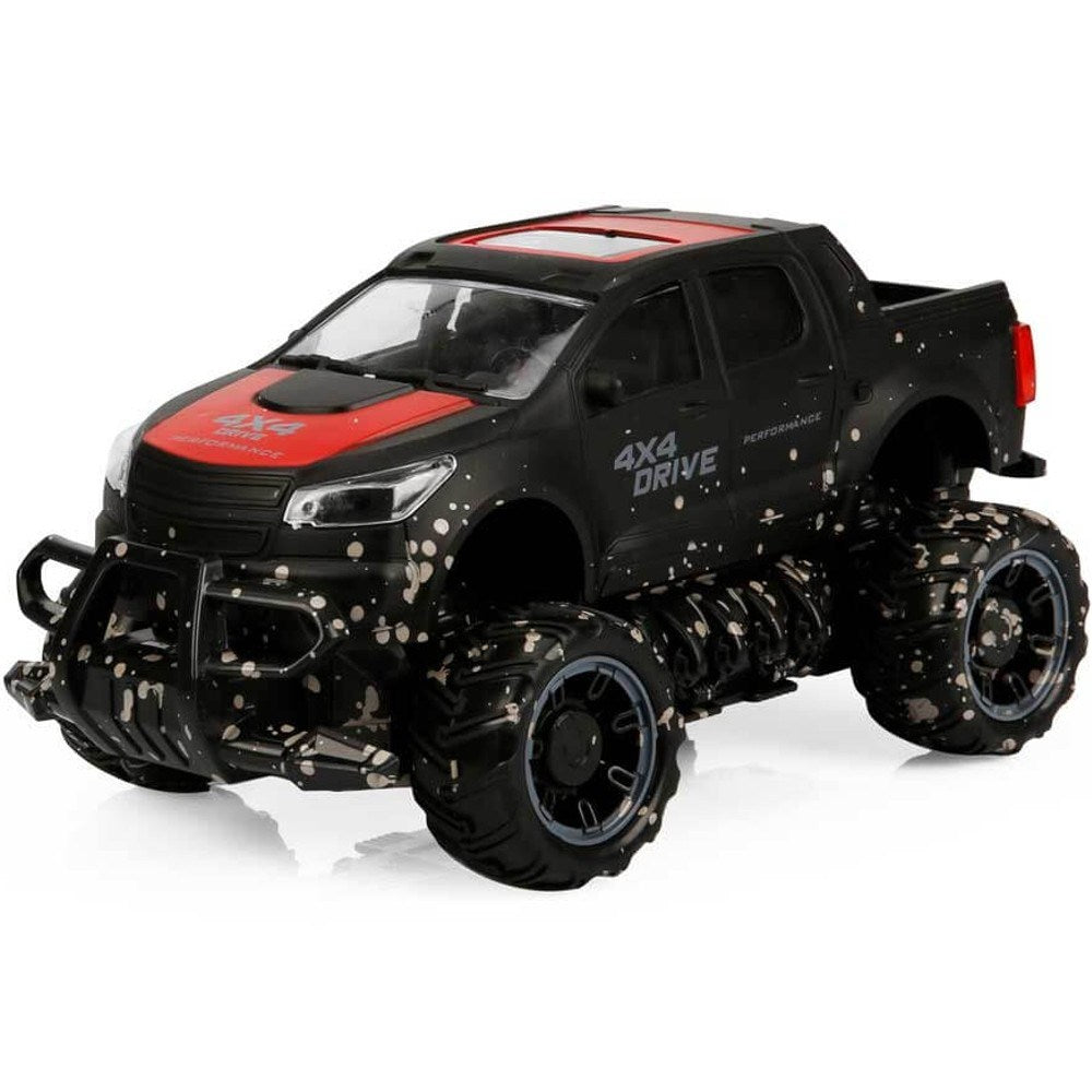 Crazon 4x4 Crazy Off-Road Uzaktan Kumandalı Araba Siyah Kırmızı uzaktan kumandalı araç, off-road performansı ve dinamik tasarımı.