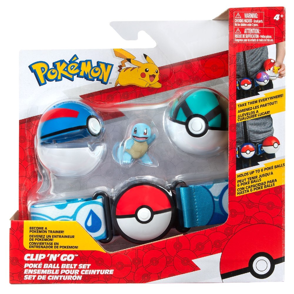 Pokemon Clip N Go Pokeball Kemer ve Figür Seti Squirtle PKW3161