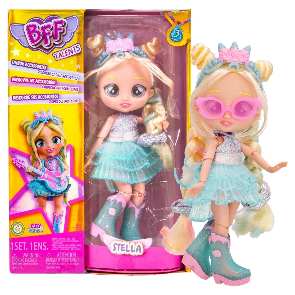 Cry Babies BFF Bebekler S3 Stella 21 cm Gardırop Kutulu Moda Bebeği