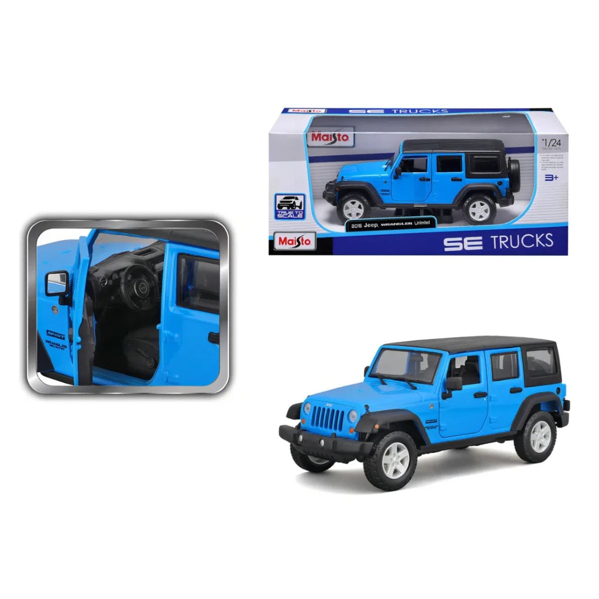Maisto Se Trucks 15 Jeep Wrangler Unlimited Model Araba Mavi