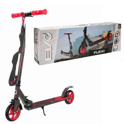 Evo 2 Tekerlekli Flexi Kırmızı Scooter 100 kg Kapasiteli, Katlanabilir, 66 - 84 cm Ayarlanabilir Gidonlu ve Kaymaz Tabanlı Dev Scooter - Roket Oyuncak
