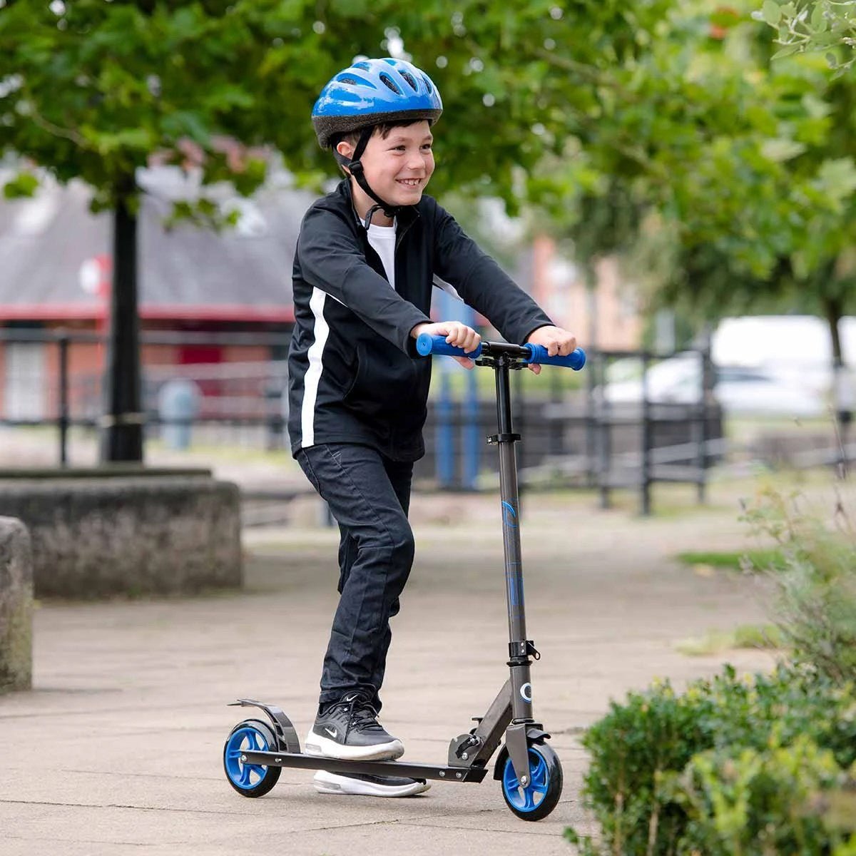 Evo 2 Tekerlekli Flexi Mavi Scooter 100 kg Taşıma Kapasiteli, Katlanabilir, 66 - 84 cm Ayarlanabilir Gidonlu ve Ergonomik Tasarımlı Şehir Scooterı - Roket Oyuncak