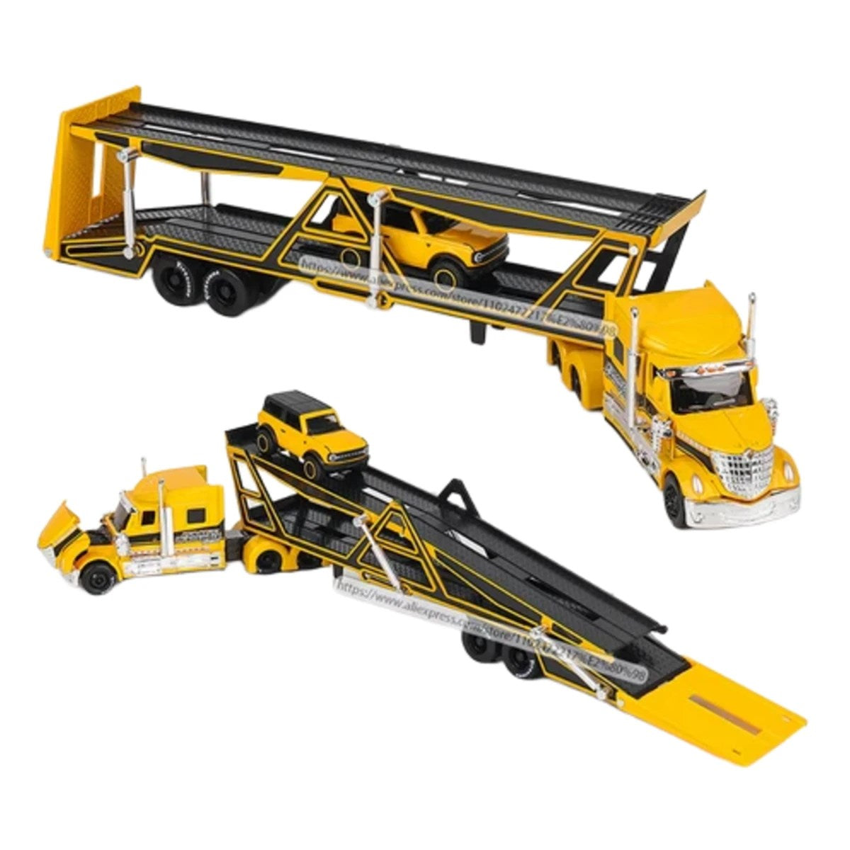 Maisto Design Seri Taşıyıcı Tırlar LoneStar & '21 Ford Bronco