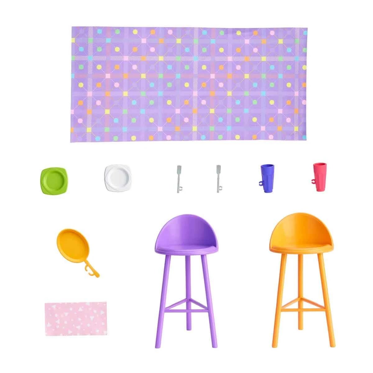 Barbie Portatif Tatil Evi Bebek ve Oyun Seti HRJ77