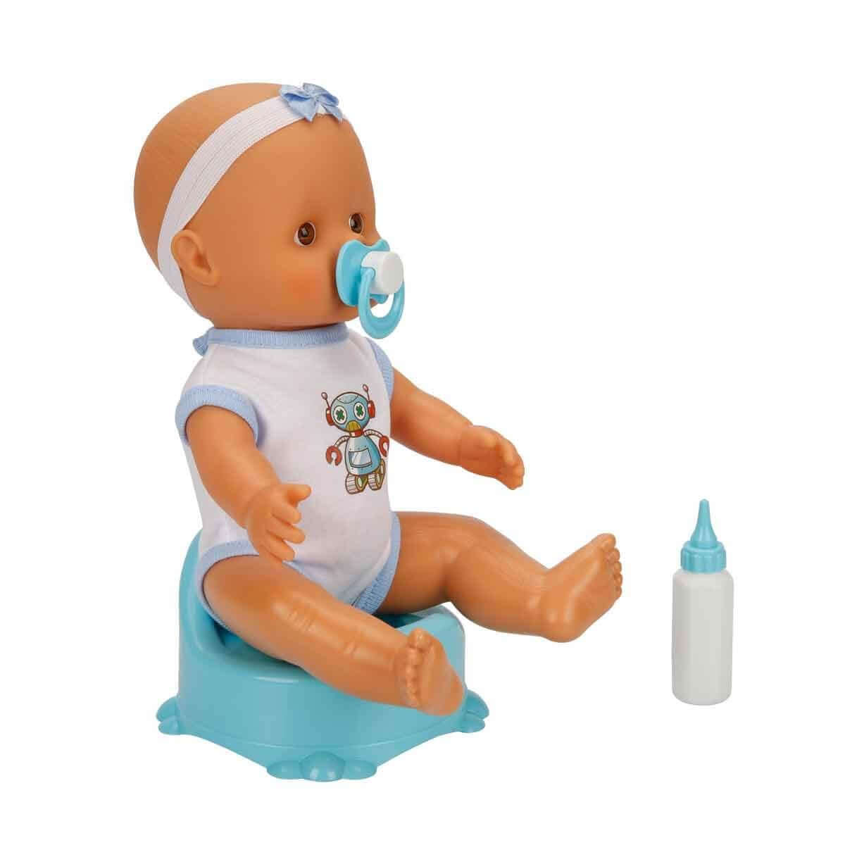 Dollz n More Boubou Altını Islatan Konuşan Bebek 30 Cm Mavi