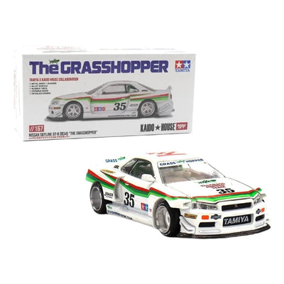 Mini GT Kaido House Nissan Skyline GT R R34 The Grasshopper