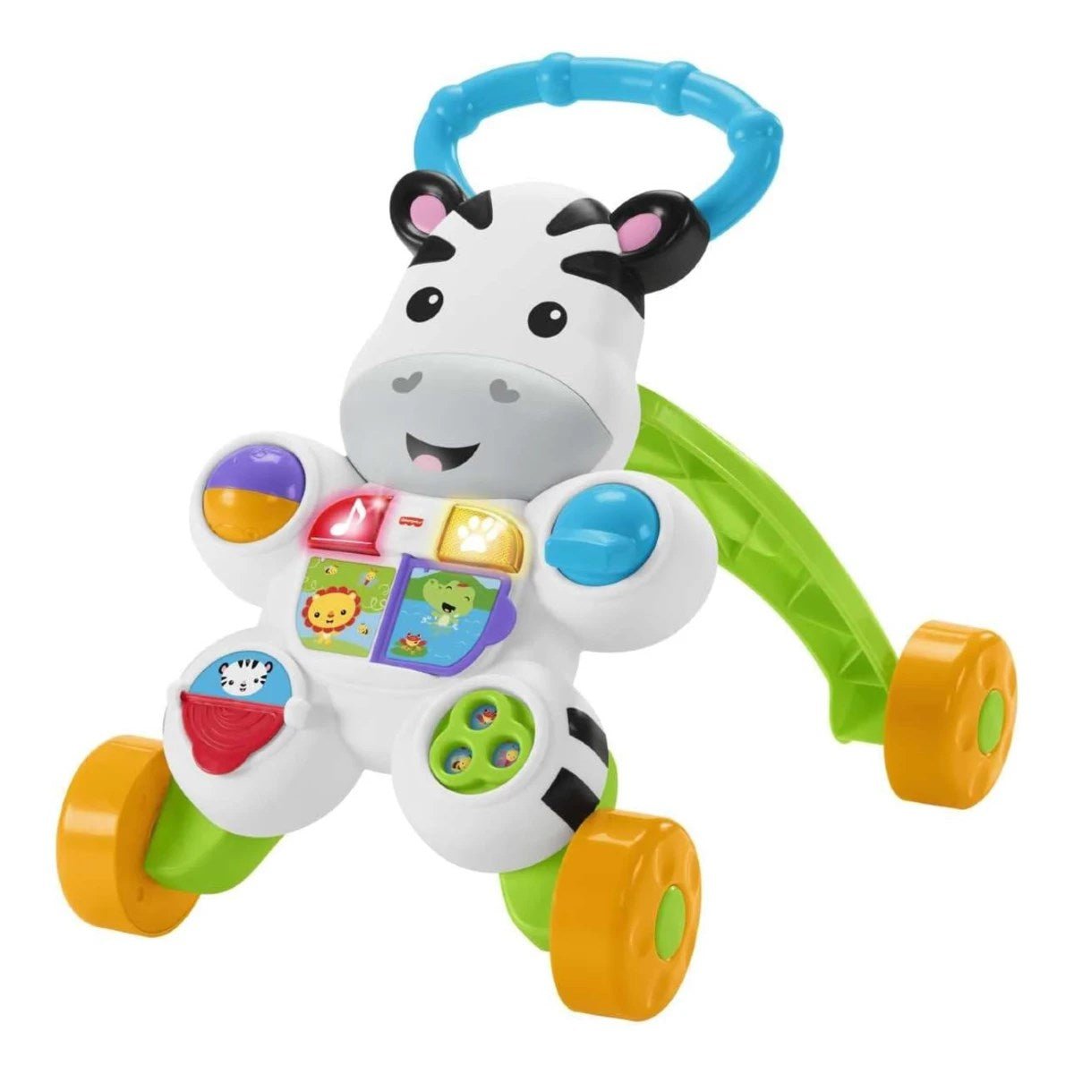 Fisher-Price Melodili Yürüteç Zebra 6-36 Ay Arası Bebekler İçin Oturarak Oynama ve İlk Adım Yürüme Teşvik Seti - Roket Oyuncak