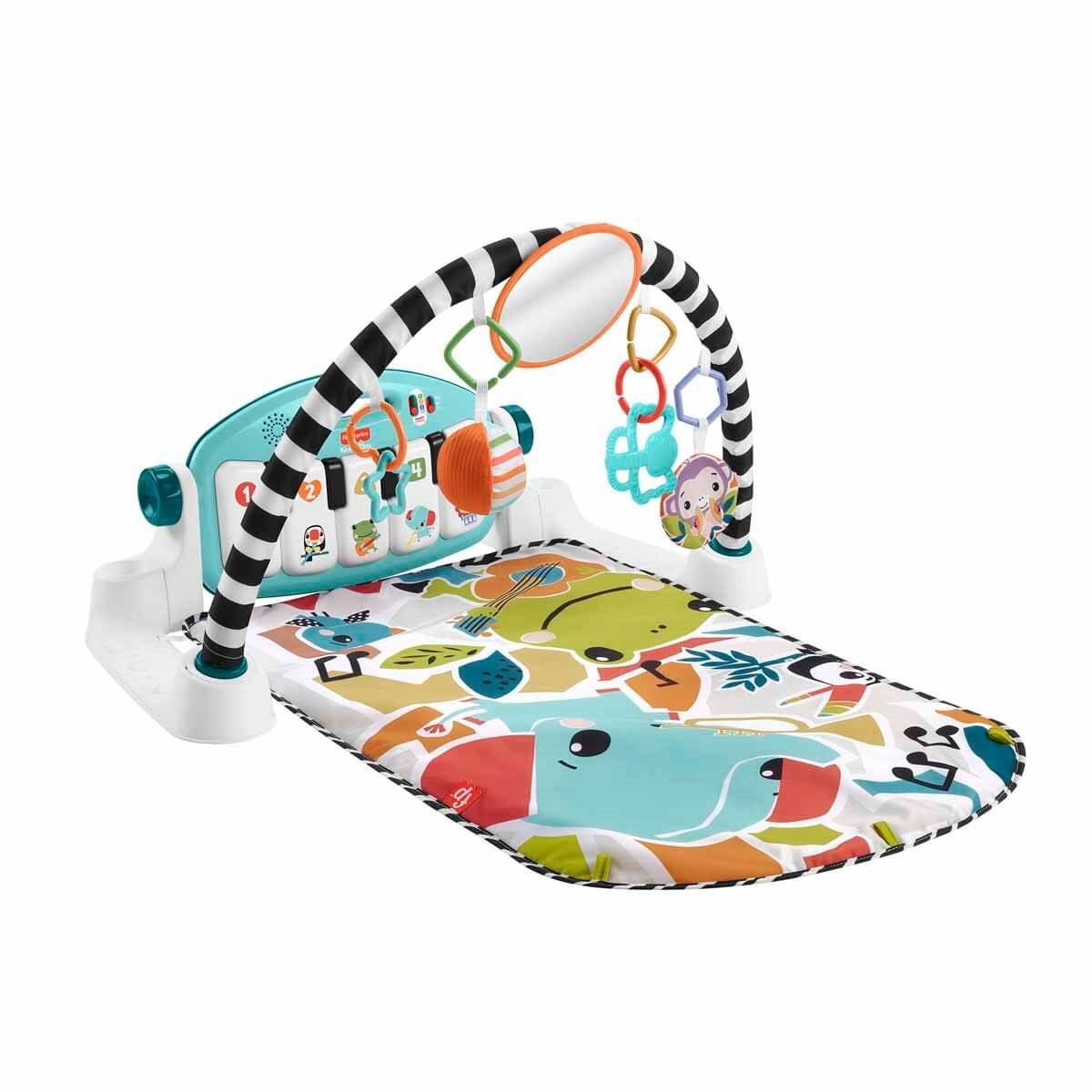 Fisher-Price Piyanolu Oyun Halısı Neşeli Hayvanlar Tasarımlı, Işıklı, 85+ Şarkılı ve 10 Aktivite Oyuncaklı Jimnastik Merkezi - Roket Oyuncak
