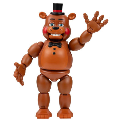 Five Nights at Freddy's Toy Freddy Figür 12.5 cm Boyutunda, 10+ Eklemli, Jumpscare Fonksiyonlu ve Karanlıkta Parlayan Gözlü Aksiyon Figürü - Roket Oyuncak