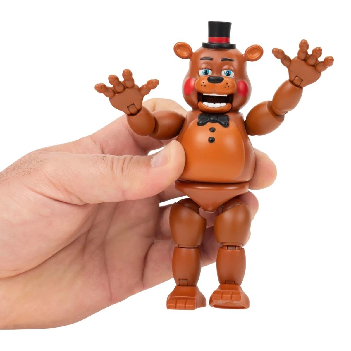 Five Nights at Freddy's Toy Freddy Figür 12.5 cm Boyutunda, 10+ Eklemli, Jumpscare Fonksiyonlu ve Karanlıkta Parlayan Gözlü Aksiyon Figürü - Roket Oyuncak