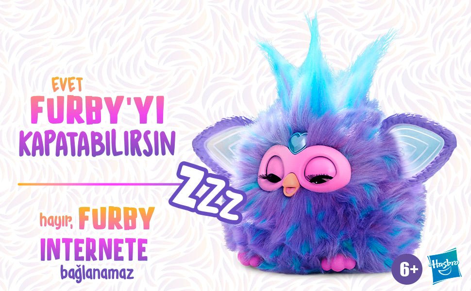 Furby Mor Sesli ve Işıklı İnterakti̇f Peluş Türkçe Versiyon F6743 - Roket Oyuncak