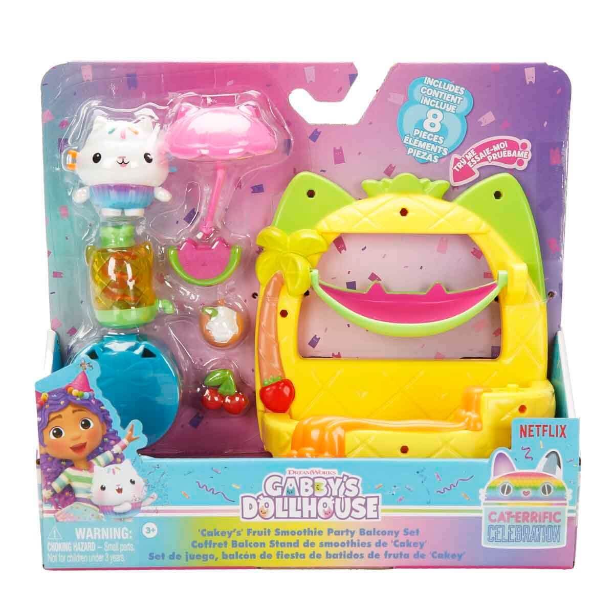 Gabby's Dollhouse Balkon Oyun Seti Cakey'S Fruit Smoothie - Roket Oyuncak
