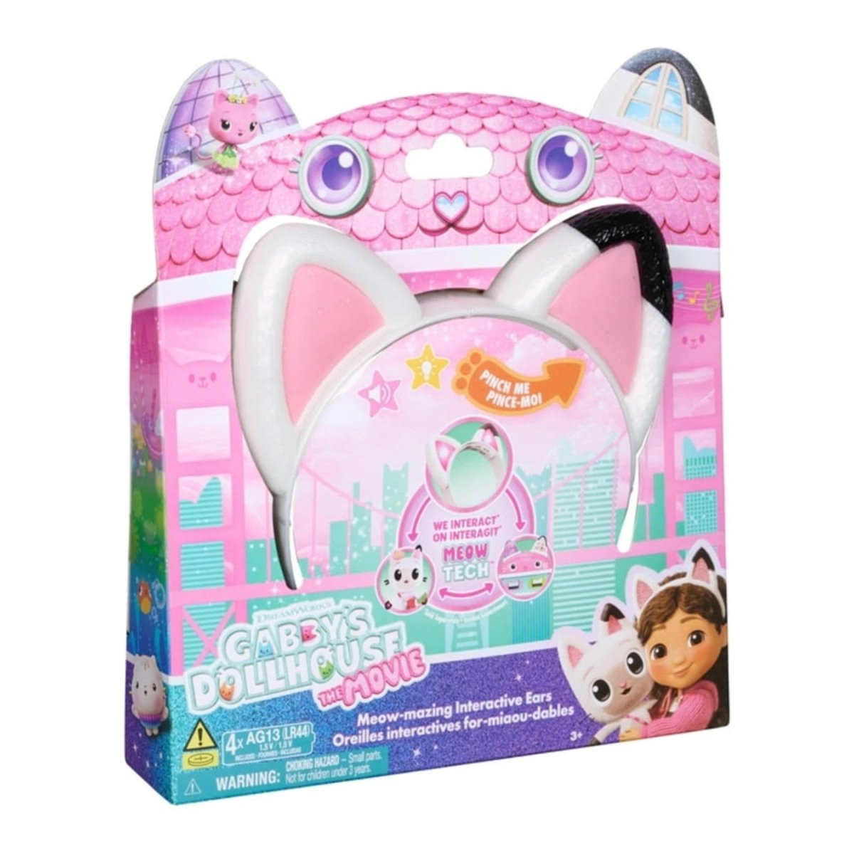 Gabby's Dollhouse Meow - mazing İnteraktif Kedi Kulaklı Taç 20’den Fazla Ses Efektli, 3 Farklı Oyun Modlu ve Işıklı Role - Play Kulaklığı - Roket Oyuncak