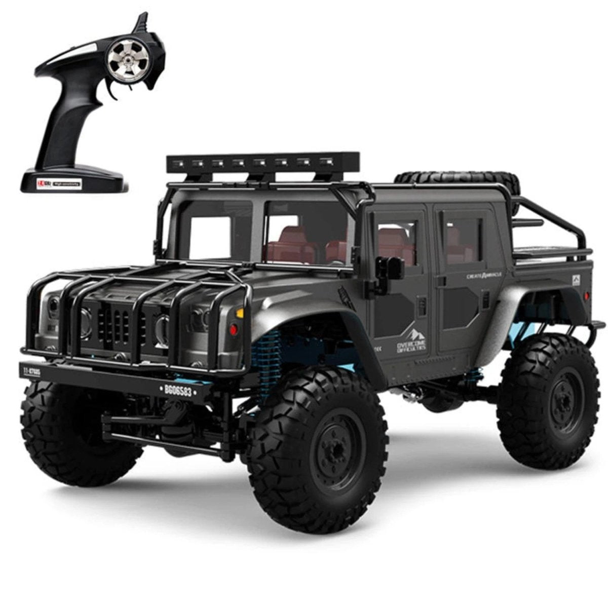 H1 Hurtle 1:12 Metal Şasili Işıklı RC Off - Road Dağ Arabası - Roket Oyuncak