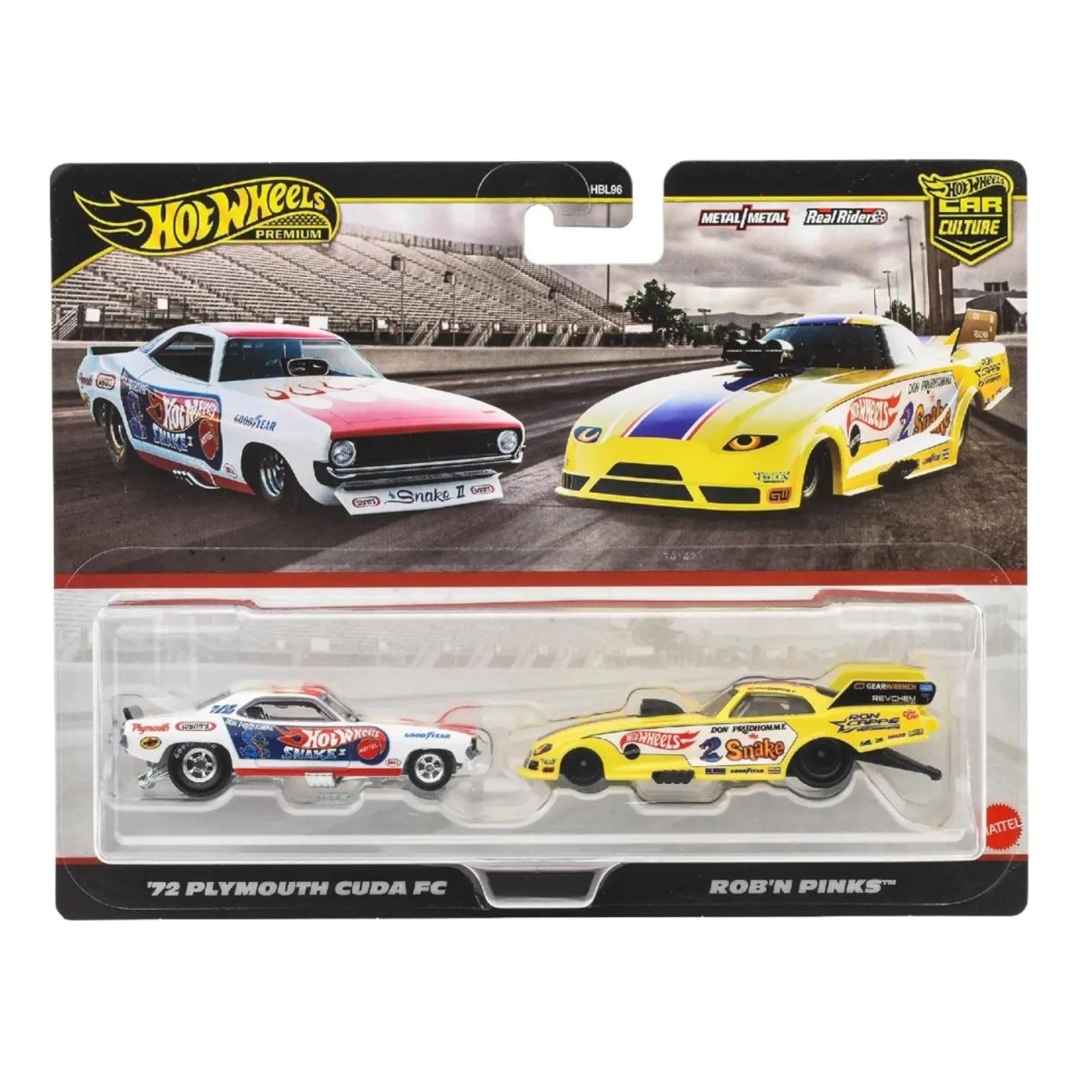 Hot Wheels 1:64 Premium Car Culture 2'li Paket '72 Plymouth Cuda FC & Rob'N Pinks JBL01 - Roket Oyuncak