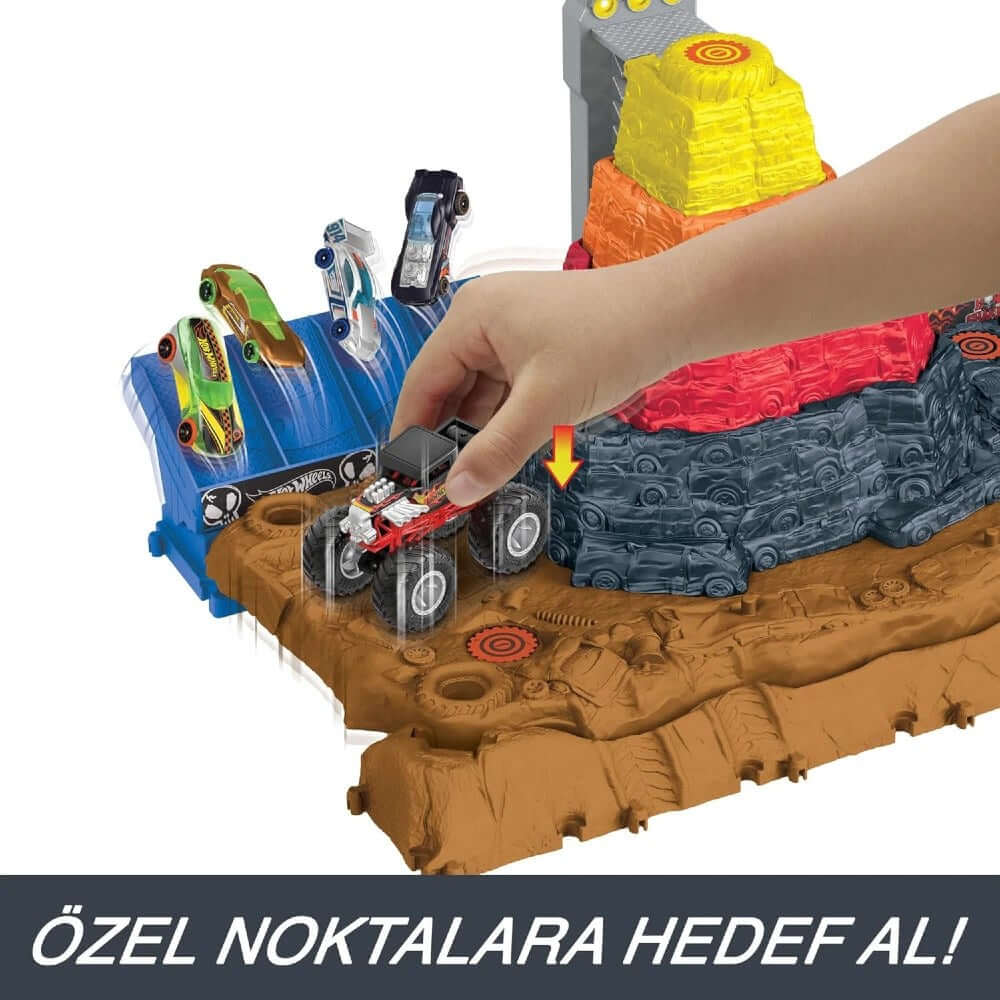 Hot Wheels Monster Trucks Muhteşem Çarpışma Arenası HNB96 - Roket Oyuncak