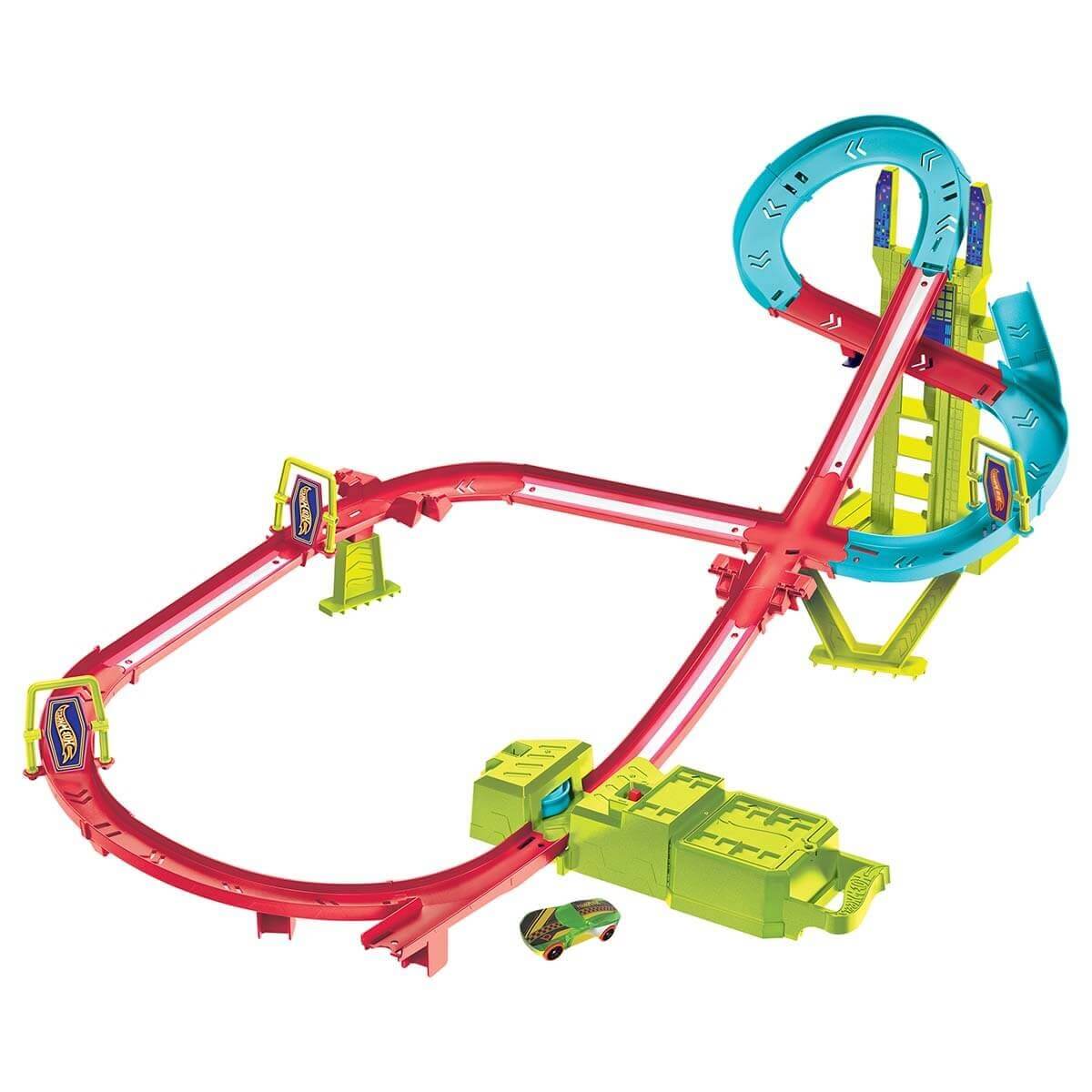 Hot Wheels Neon Yarışlar Çoklu Yarış Heyecanı Pisti HPC07 - Roket Oyuncak
