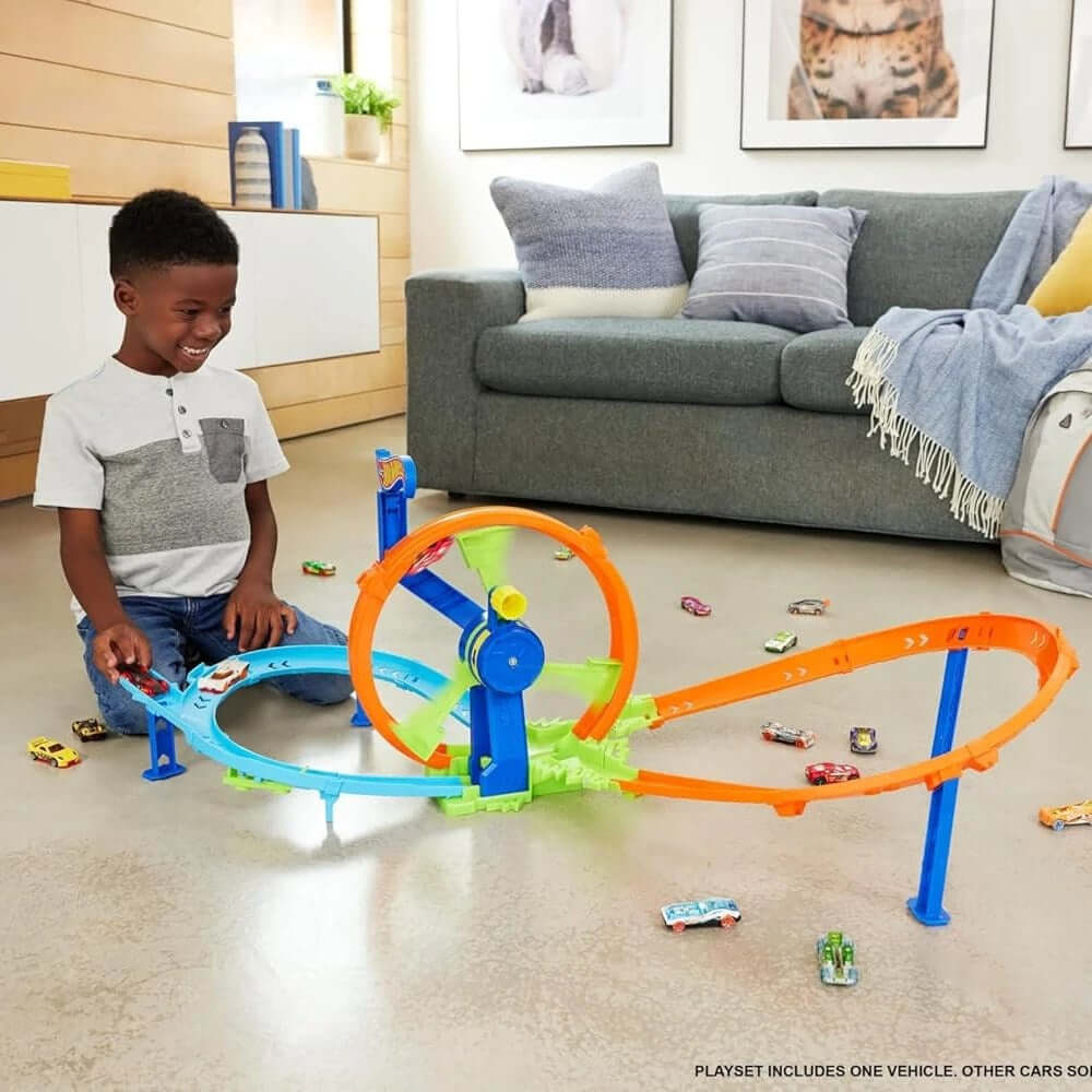 Hot Wheels Stunt Tracks Rapid Launch Loop Oyun Seti JBX65 - Roket Oyuncak