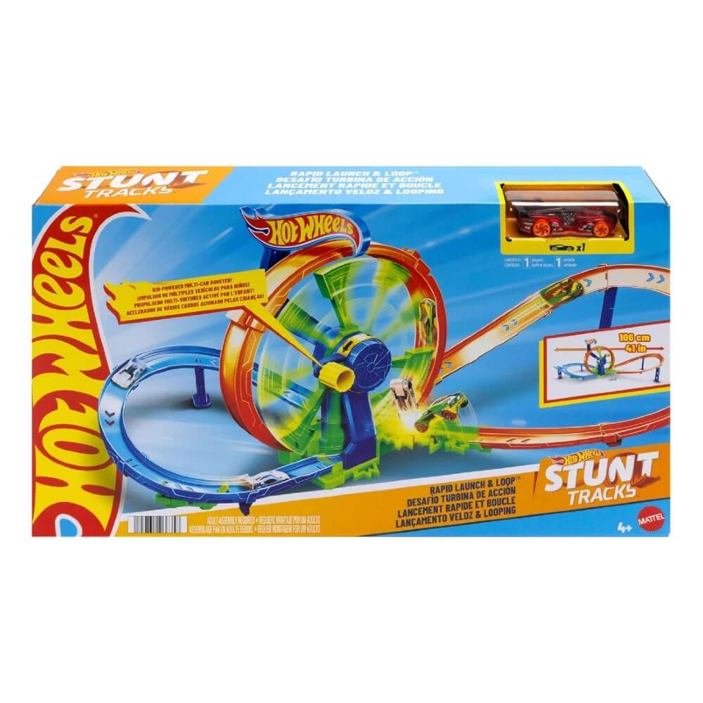 Hot Wheels Stunt Tracks Rapid Launch Loop Oyun Seti JBX65 - Roket Oyuncak