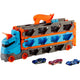Hot Wheels Sürat Pistli Tır 180 cm Uzayan Katlanabilir Yarış Pistli, İkili Fırlatıcılı ve 22 Araç Kapasiteli Devasa Taşıyıcı Kamyon - Roket Oyuncak