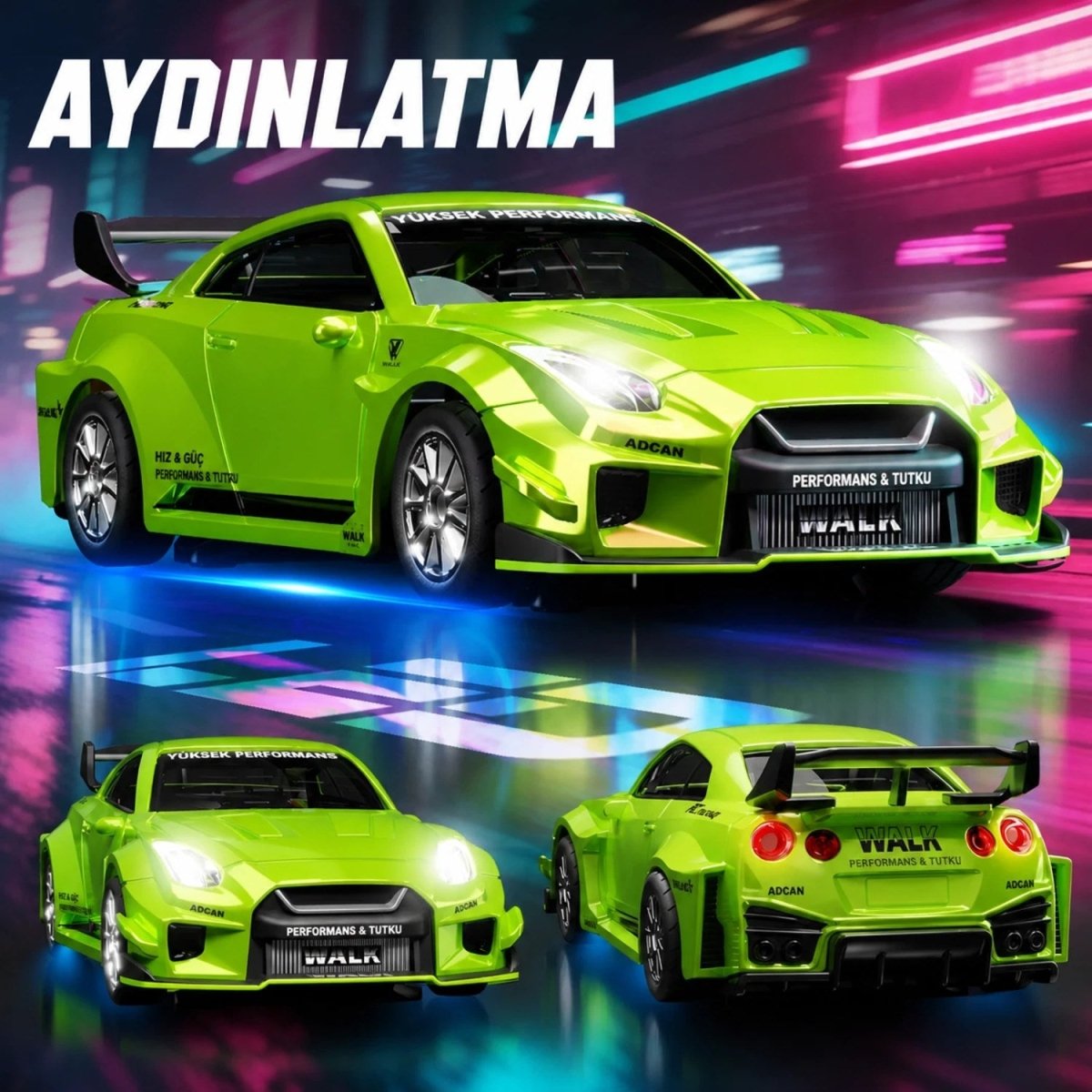 Hstar 1:43 Profesyonel Mini Drift RC Araba 911 4WD 15 KM/H Hız Metal Alaşım Gövde EPS Stabilizasyonu Tam Orantılı Çift Modlu LED - Roket Oyuncak