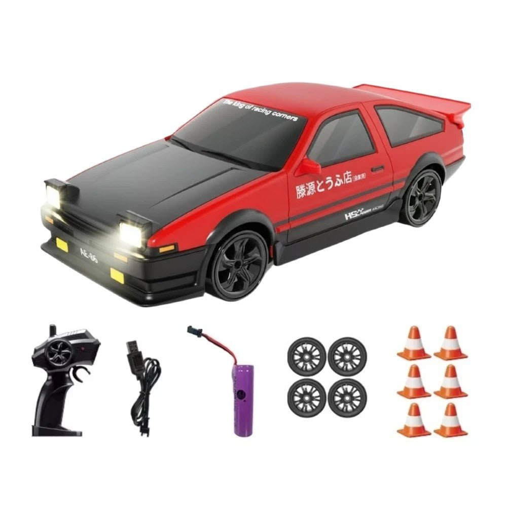Hstar Uzaktan Kumandalı Işıklı Drift Arabası AE86 Kırmızı - Roket Oyuncak