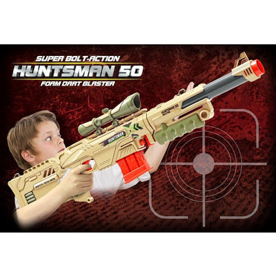 Huntsman 50 3'ü 1 Arada 24 Mermili Sünger Dart Atan Silah 92 Cm Uzunluk 15 Metre Menzil - Roket Oyuncak