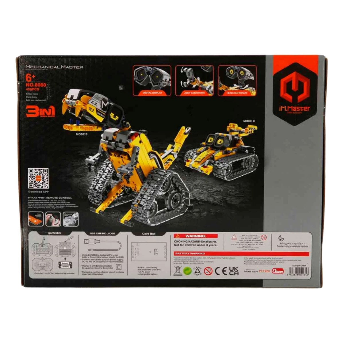 iM Master 3in1 Uzaktan Kumandalı Robot & Dinozor 435 Parça – Roket