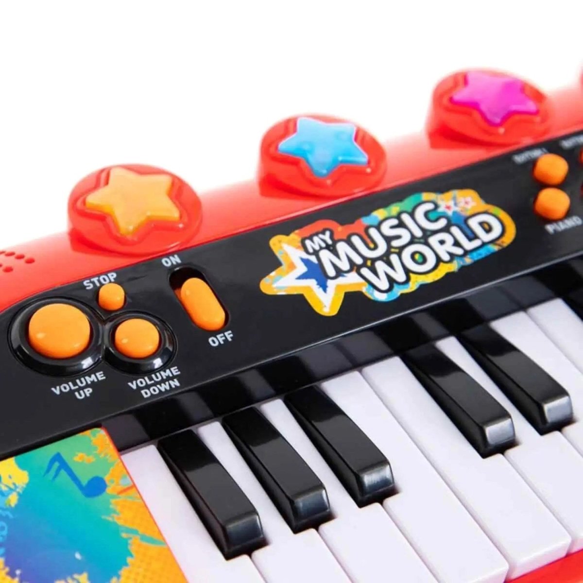 Işıklı Elektronik Kırmızı Org 24 Tuşlu ve Ritmli Müzik İstasyonu 40 cm - Roket Oyuncak