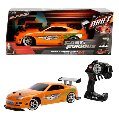 Jada 1:10 Fast & Furious Brian’s Toyota Supra USB Şarjlı Uzaktan Kumandalı Drift Araba - Roket Oyuncak