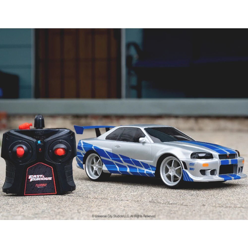 Jada 1:16 Fast & Furious Brian’s Nissan Skyline GT - R Turbo Güçlü USB Şarjlı Uzaktan Kumandalı Araba - Roket Oyuncak