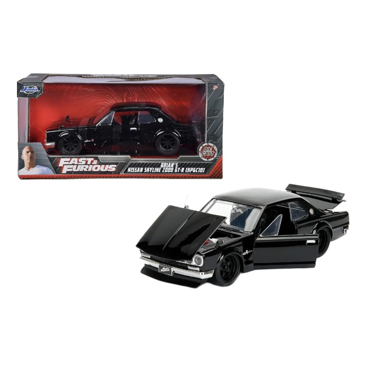 Jada 1:24 Fast & Furious Brian's 1971 Nissan Skyline 2000 GT - R KPGC10 253203004 - Roket Oyuncak