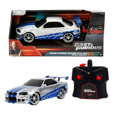 Jada 1:24 Fast & Furious Brian’s Nissan Skyline GT - R (R34) Uzaktan Kumandalı Araba - Roket Oyuncak