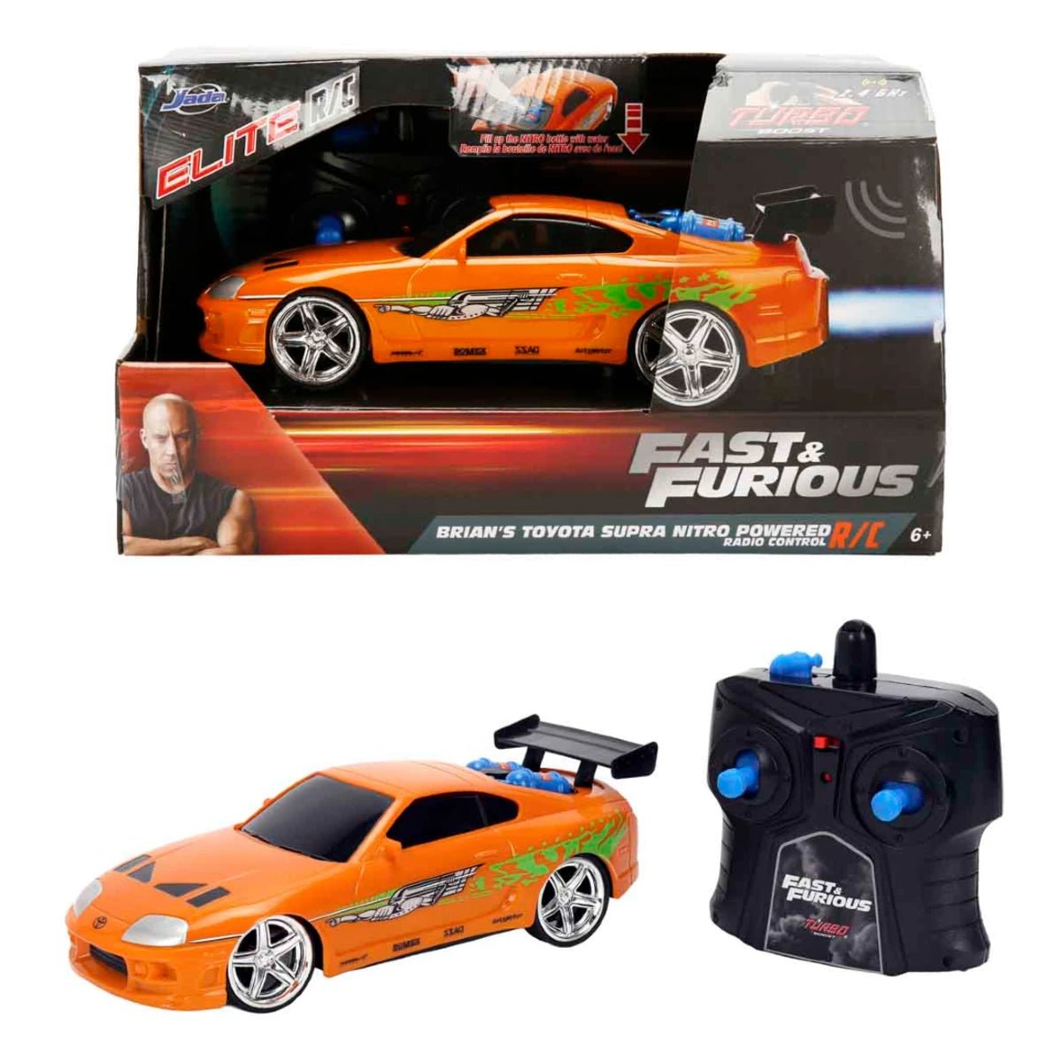 Jada 1:24 Fast & Furious Brian’s Toyota Supra Nitro Powered Uzaktan Kumandalı Araba - Roket Oyuncak