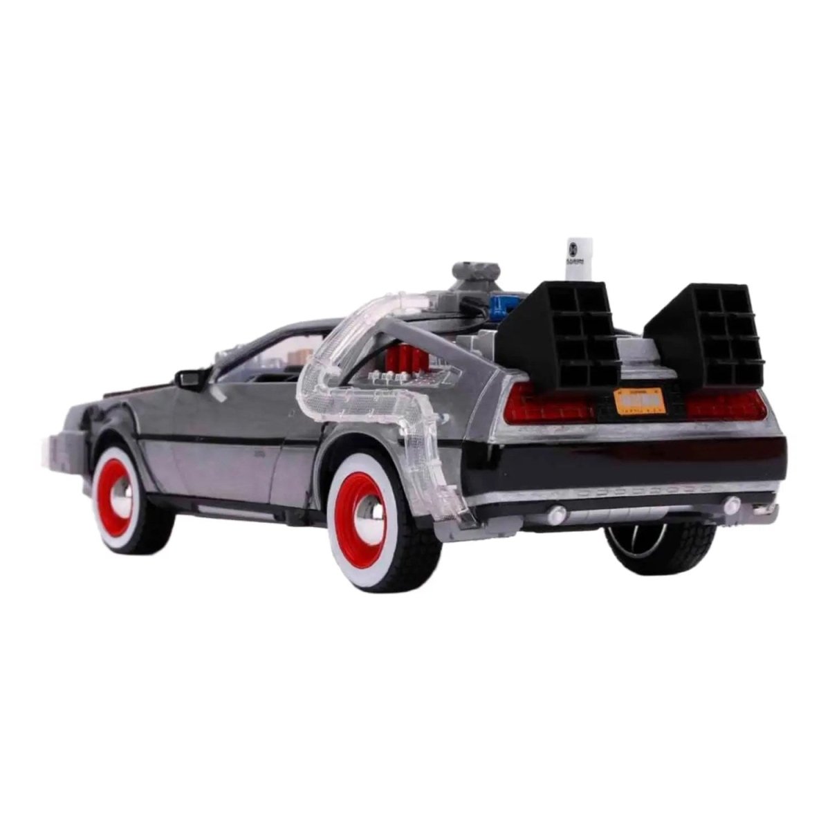 Jada 1:24 Geleceğe Dönüş 3 Zaman Makinesi: Işıklı Die - Cast Model Araba (DeLorean) - Roket Oyuncak