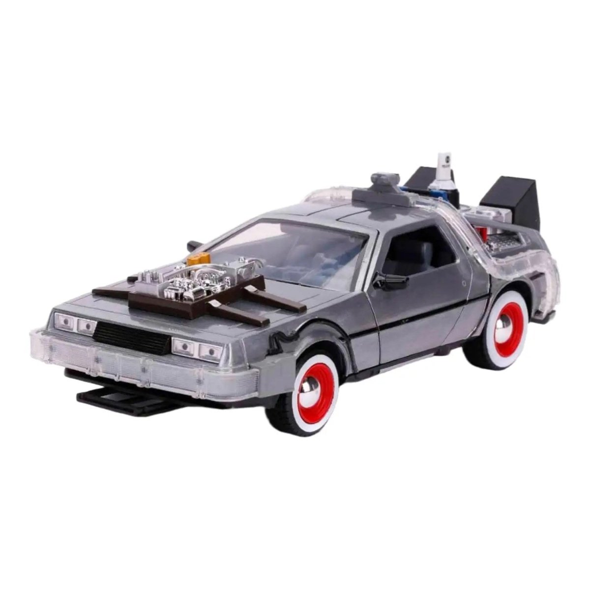 Jada 1:24 Geleceğe Dönüş 3 Zaman Makinesi: Işıklı Die - Cast Model Araba (DeLorean) - Roket Oyuncak
