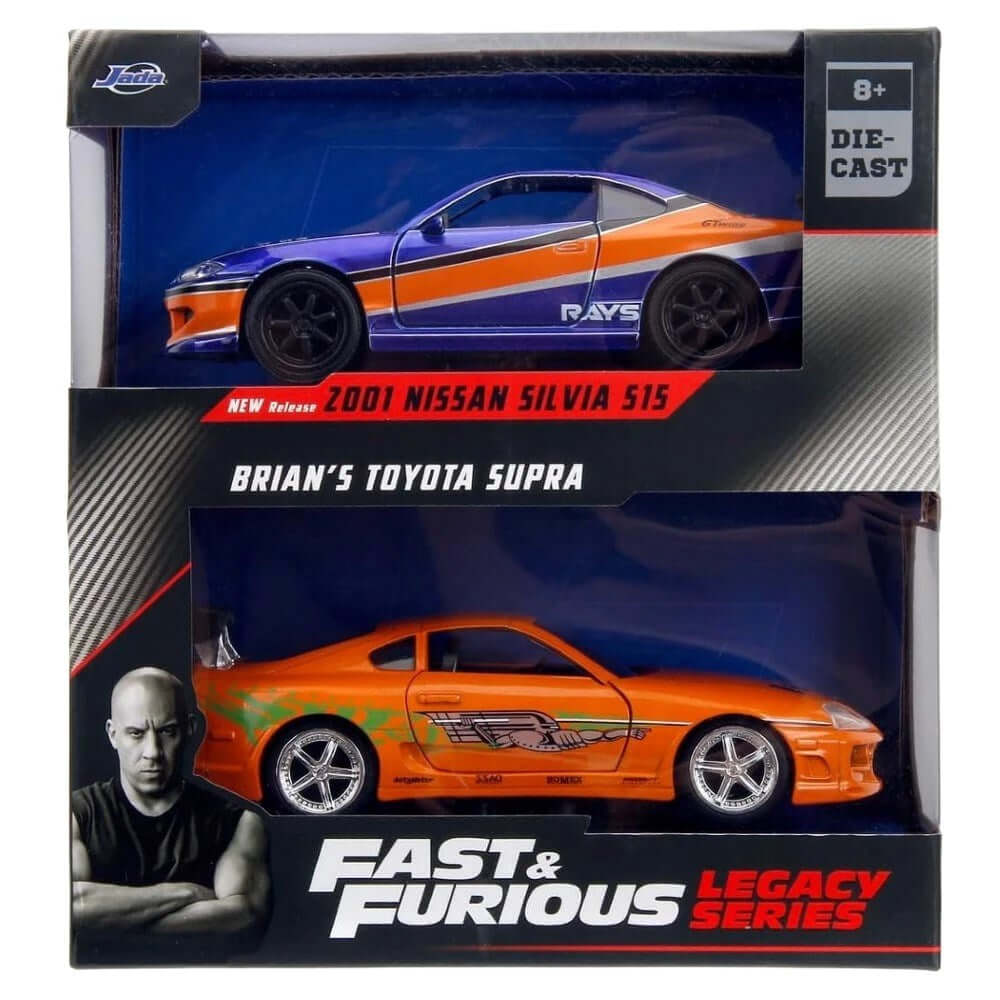 Jada Fast & Furious 2'li Araç 2001 Silvia S15 & 1995 Supra - Roket Oyuncak