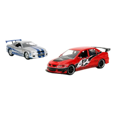 Jada Fast & Furious 2'li Araç Lancer Evo IX & Skyline GTR R34 - Roket Oyuncak