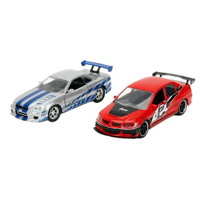 Jada Fast & Furious 2'li Araç Lancer Evo IX & Skyline GTR R34 - Roket Oyuncak